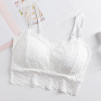 Prancūziškas apatinis trikotažas, nėriniuotas apatinis trikotažas, seksualus liemenėlė, apvyniota krūtinės liemenėlė su liemenėlės padu nuo blizgesio apatinis trikotažas moterims one size balta
