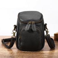 Genuine Leather Men's Waist Bag Single-shoulder Crossbody Bag Men's Waist Bag kava