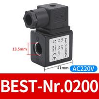 1 vnt. Solenoidinio vožtuvo varinė ritė 12vdc 24vdc Ac24v 110v 220v 380v Solenoidinio vožtuvo ritės vidinis skersmuo 13mm Aukštis 41mm AC220V
