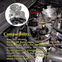 AP03 (60 mm) Droselio korpusas Ford Fiesta MK V ST150 Hečbekui 1556736 / 4M5U9E927DC