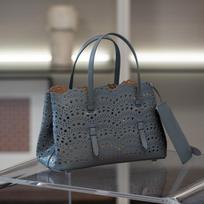 Leather Women's Handbag Tote Bag French Hollow Carved 25 Hand Crossbody Lazy Style Vegetable Basket 25x16x13CM juoda