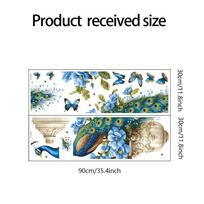 Fun-c54 turtingas povo drugelio gėlė Miegamasis Svetainė Studijų fonas Kraštovaizdžio kūrimas Sienų lipdukai Lipdukai 30*90cm*2pcs/fun-c54