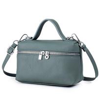 Niche Temperament Lunch Box Bag Leather Women's Bag Carrying The Top Layer Cowhide Simple Single Shoulder Crossbody Bag juoda