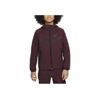 Nike Tech Logotipo su gobtuvu užtraukiama striukė Vaikų striukės Bordo spalvos Juoda HQ8911-652 M