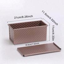 1pc Golden  Loaf Pan with Lid -  Non-Stick, Rust. Perfectly Toasted Bread - Durable.Easy-Clean  Design  Baking Mold for Oven Use auksinė
