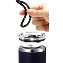 1/4 vnt. 16oz ir 20oz kelioninio puodelio stikliuko dangtelio tarpiklis Puikus sandarinimo efekto puodelis, nepralaidus tarpiklis BLACK-1PC