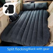 Pripučiamas automobilinis čiužinys SUV - Kelioninė lova ir sulankstomas oro čiužinys Gray - Wavy Pattern + Long Ottoman