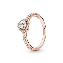 High quality 925 Sterling Silver Various Colors Shiny Heart-shaped Ring Exquisite Luxury Charm Jewelry Holiday Surprise Gifts 5