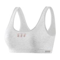 Girls' Growth Period Cotton Anti Running One Piece Nude Free Breathable Sports Bra one size balta