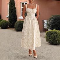 Glamorous Women's Halter-neck One-shoulder Princess Dress S abrikosas