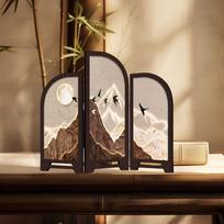 3 dalių pertvara stalas svetainės Feng Shui dekoravimui Style A