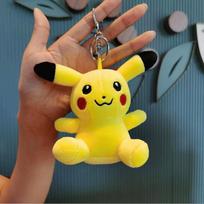 Žavinga Pikachu pliušinė lėlė raktų pakabukas Mielas geltonas animacinis gyvūnas minkštas žaislas
