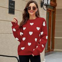 Winter love megztinis moteriškas megztas moteriškas plius dydžio laisvas megztinis moteriškas S