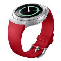 Samsung Gear S2 Sport / Gear S2 laikrodžiui vientisos spalvos silikoninė apyrankė raudona