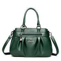 High-quality Trendy Crossbody Single-shoulder Bag with Multiple Layers, Large-capacity Handbag for Women style 2 raudona