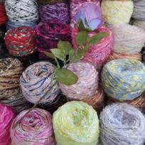 100g Handmade Mixed Thread New Fresh Jasmine Honey Tea Soft Sticky DIY Handmade Mixed Thread Bag Scarf Hat Hair Clip Thread