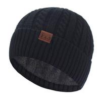 Beanies Megztos kepurės Vyriškos žieminės kepurės moterims Skullies Brymless Cap Gorras Bonnet Sport Vyriškas Beanie Šiltas Storas Žieminės kepurė 55-60CM juoda