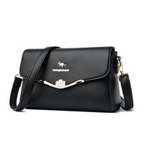 Moteriškas krepšys Madingas Crossbody Krepšys Moteriškas minkštas odinis krepšys Vidutinio amžiaus motinos krepšys All Match Small Square Bag juoda