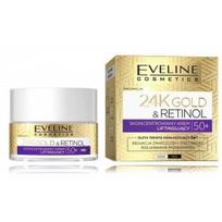 Eveline 24K Gold & Retinol Lifting Face Cream 50+ kremas brandžiai veido odai - 50 ml.