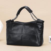 Rankinė iš natūralios odos, retro stiliaus, nešiojama rankoje, moteriška, vienpetė, crossbody, iš viršutinio sluoksnio karvės odos, su grandinėle po pažastimi, didelės talpos krepšys small tamsiai pilka spalva