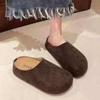 Height-increasing Thick-soled Shoes Half-slippers Spring and Summer Wearing Lazy Shoes on One Foot 40 geltona