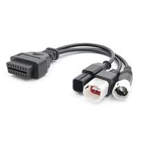 3 viename Motociklo diagnostikos jungties laidas 3 kontaktų 4 kontaktų 6 kontaktų OBD2 laido adapteris OBD2 Motociklo prailginimo laidas 1