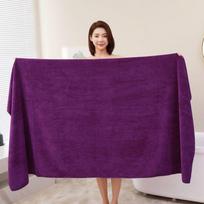 Ypač didelis mikropluošto vonios rankšluostis Minkštas Super sugeriantis Žemėlapis Greitai džiūstantys rankšluosčiai Namų naudojimui 60*100cm violetinė