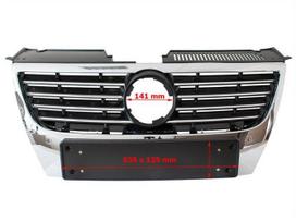 VW Passat B6 05-10 grotelės tarp priekinių žibintų PLATUS numerio lentelės laikiklis BE SKYLŲ PDC