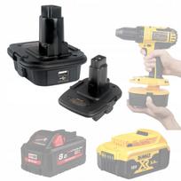 Dewalt DCB201 Adapter for Dewalt and Milwaukee 18V Batteries (DM18D) Black