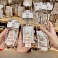 Vandens puodelis Plastikinis puodelis Vasaros vyriškos ir moteriškos lyties nešiojamas didelės talpos vandens puodelis 350ml