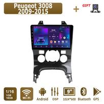 Android Carplay automobilinis radijas, skirtas Peugeot 3008 2009-2015 daugialypės terpės grotuvo galvos blokas Stereo GPS navigacija BT WIFI 2+32GB 1+16GB,A