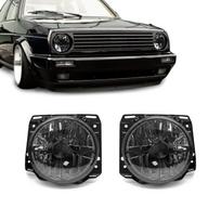 Priekinių žibintų su kryžiais komplektas skirtas VW Golf MK2 (84-91), tamsinti