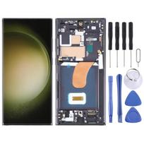 Samsung Galaxy S23 Ultra 5G SM-S918B EU versijai 6,78 colio OLED LCD ekrano skaitmenizatorius pilnas mazgas su rėmeliu juoda