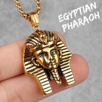 Egipto faraono ilgos vyriškos grandinėlės su pakabuku Punk Hip Hop vaikinui vyriškas nerūdijančio plieno papuošalas kūrybiška dovana didmeninė prekyba Without Chain