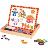 Tooky Toy: 2 viename magnetinė dėlionė ir lentelė - Ūkis