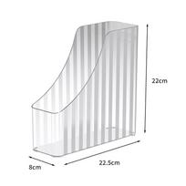 Vertical Book Storage Rack, Transparent PET Desktop File Organization and Storage Box, Book Storage Desk, Book Organization