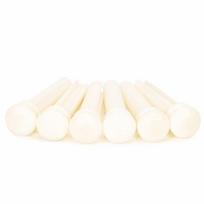 Akustinės gitaros tilto smeigtukai Miwayer gitaros dalys Real Bone Bridge kaiščiai su apvalkalu tašku 6vnt white
