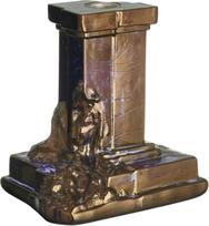 Kosta Boda Žvakidė klasikinei žvakei Rocky Baroque 15 cm, žalvario