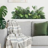 Kūrybiškos žalios vėžlio nugaros lapų miegamojo svetainės fono kraštovaizdžio dekoratyviniai sienų lipdukai 39*98cm/fun-L119 gray