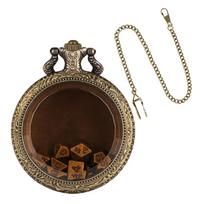 Portable and Stylish Pocket Watch Set Polyhedral Dices Set with Pocket Watch Case Pocket Watch Case for Gamers įvairiaspalvis
