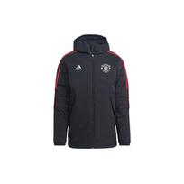 Adidas Manchester United Futbolo Serija Sportinis Medvilninis Ilgomis Rankovėmis Su Gobtuvu Striukė Vyriškas Viršutinis Drabužis Juoda GR3811 S