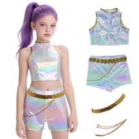 Anime Kpop Demonų Vaikų Medžiotojas Cosplay Rumi Cosplay Pilnas Mergaitės Stilius Vaikų Scenos Pasirodymo Kostiumas Helovinas 110cm