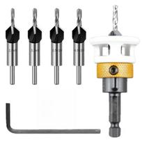6pcs Woodworking Countersink Drill Bits Set with Hexagonal Shank Simple to Operate for Accurate & Controlled Drilling 1