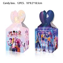 KPop Demonų Medžiotojų Vakarėlio Prekės Bulvyčių Dėžutė Maisto Pakuotės Dėžutė Korėjiečių Vaikų Gimtadienio Vakarėliui Saldainiai Užkandžiai Popkorninė Dėžutė Padėklas 12pcs