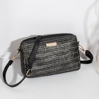 Moteriška nišinė rankinė pintas peties krepšys crossbody rankinė madingas žolės pintas paplūdimio krepšys moteriškos rankinės one size migdolas
