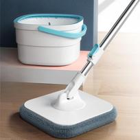 Šluotų buitinis kibiras Lazy Laisvųjų rankų Sunkus Mop Rotary Mop Mop Kaušas Buitinis Valymas Kibiras Šluostės Kaušas With six cotton cloth balta/mėlyna