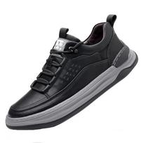 Vyriški sportbačiai Natūralios odos Laisvalaikio batai Aukštį didinantys batai Su raišteliais Neslystantys Vyriški sportiniai batai Zapatillas Hombre Prekės ženklo vyriškas batas 38 pilka spalva