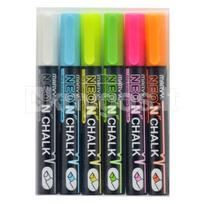 Kreidiniai markeriai Marvy „NEON Chalk Marker“, neoniniai, 6 vnt.