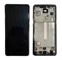 LCD ekranas Samsung A525/A526 A52 4G/5G 2021 su jutikliniu ekranu ir rėmeliu Awesome White originalus (serviso paketas)