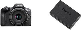 "Canon EOS R100" veidrodinis fotoaparatas + RF-S 18-45 mm is STM objektyvas ir 9967B002 baterija LP-E17, juoda